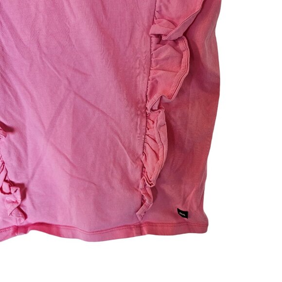 Tea Collection Short Sleeve Ruffle Knit Top Perennial Pink size 12 - Picture 5 of 8